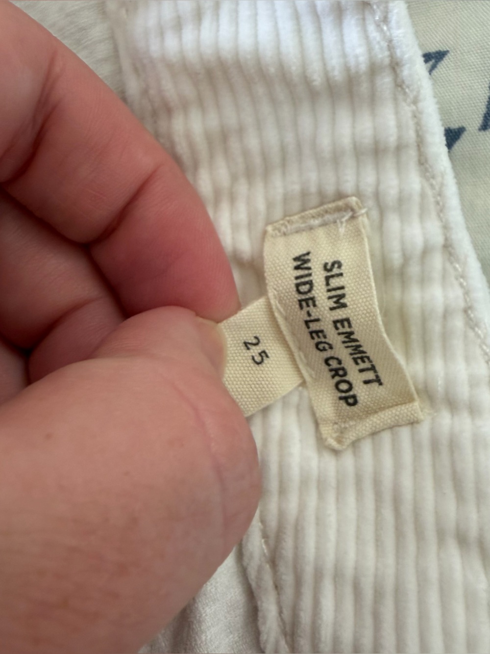 Madewell Pants Womens 25 Emmett White Wide Leg Corduroy Patch Pockets - Picture 4 of 8